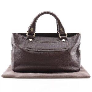 CELINE Boogie bag Handbag 134023 Brown Brown leather Women